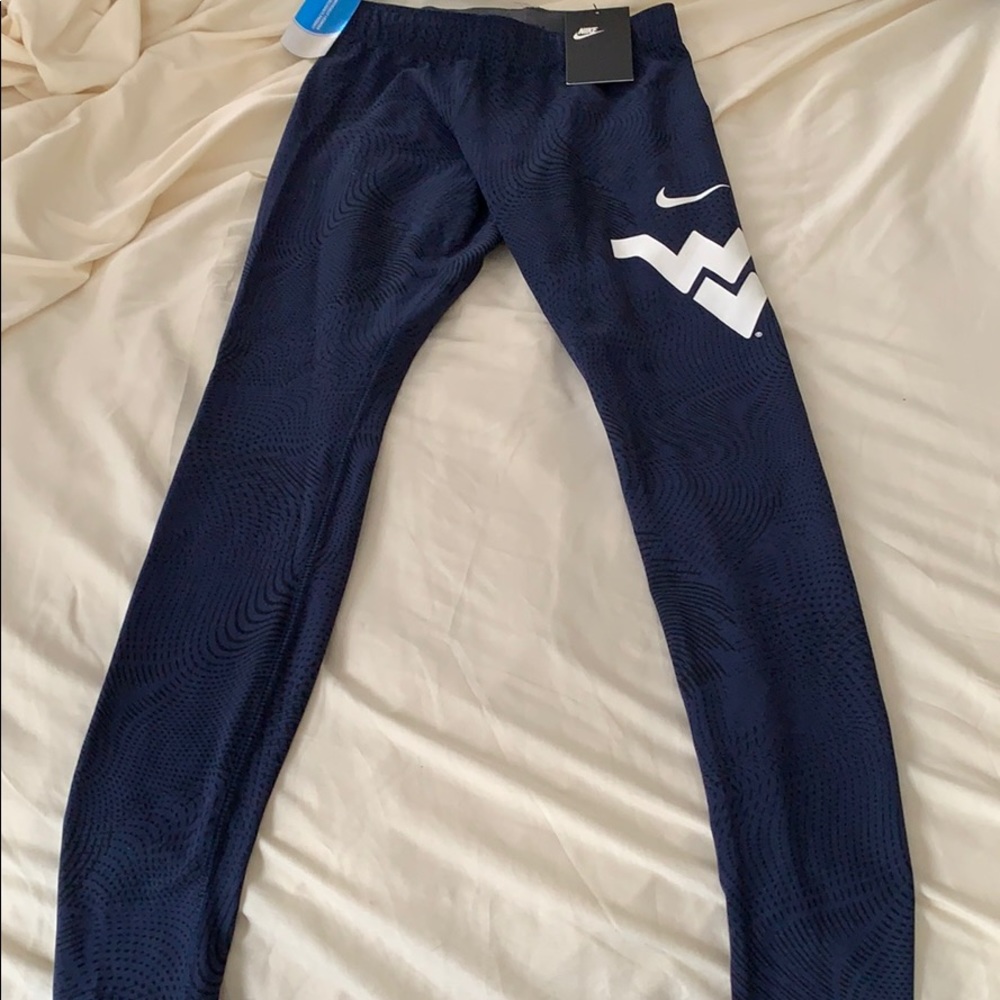 Navy Blue West Virginia University Nike Leggings